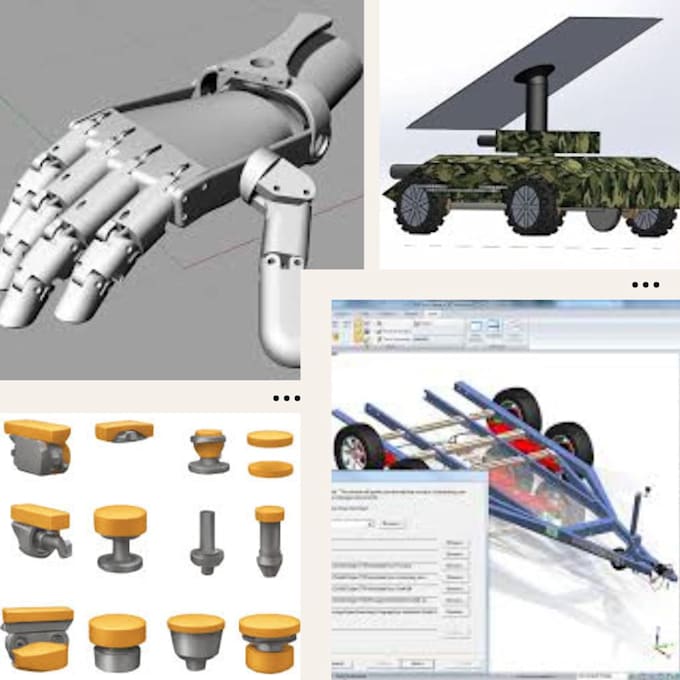 Gig Preview - 2d 3d mechanical product 3d cad design solidworks fusion 360 catia stp stl print