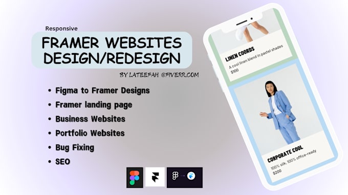 Gig Preview - Do converting framer website design,framer landing page, figma to framer website