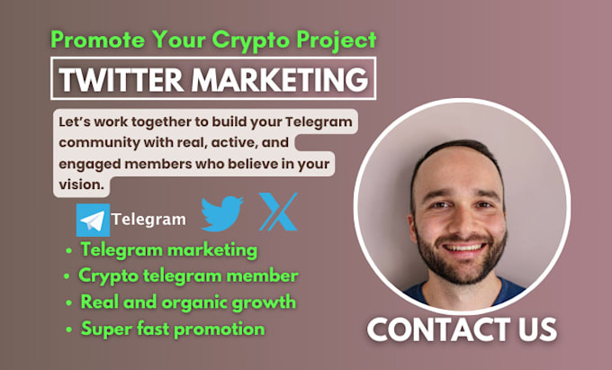 Gig Preview - Do crypto telegram promotion, twitter marketing for organic growth