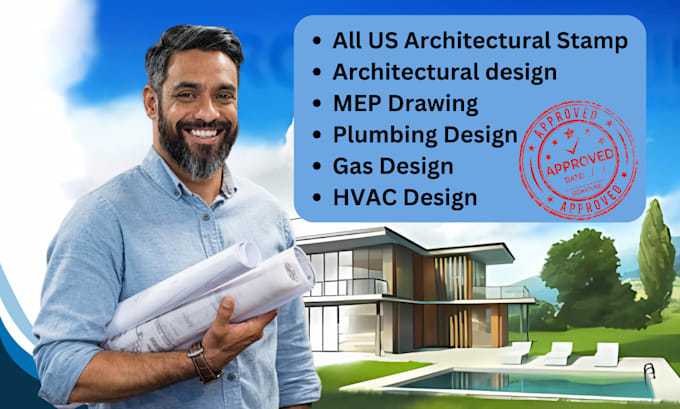 Bestseller - provide pe stamp, review architectural drawings for city permit approval in USA