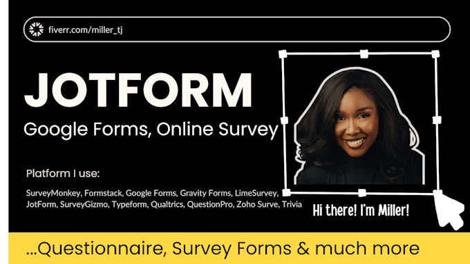 Gig Preview - Build jotform google forms online survey surveymonkey zoho forms questionnaire