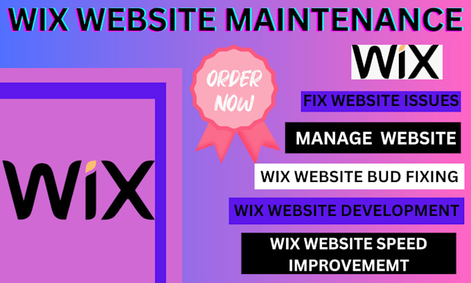 Gig Preview - Be your wix website maintenance manager