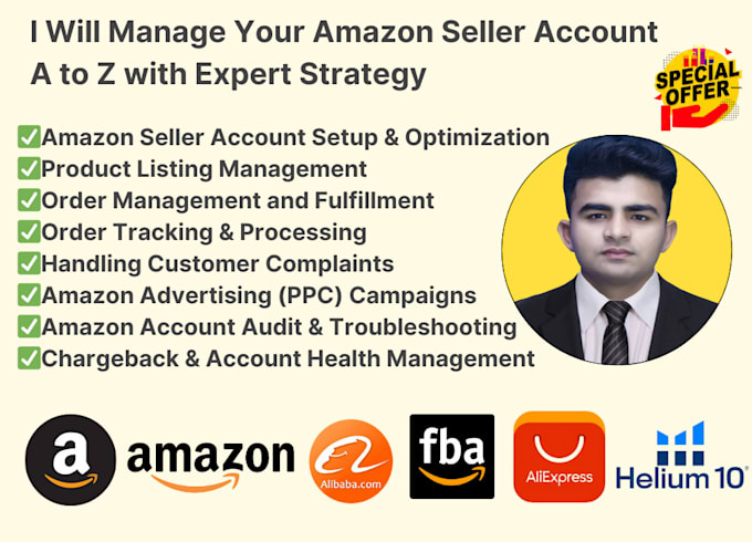 Gig Preview - Manage your amazon seller account a to z with expert strategy