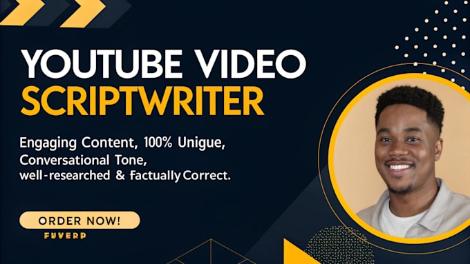 Gig Preview - Write youtube video scripts to engage your audience