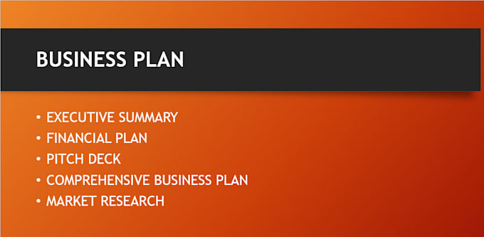 Gig Preview - Write comprehensive business plan for start up businesses