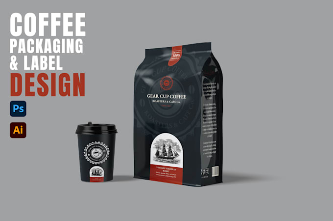 Gig Preview - Create professional coffee shop logo, branding, and product packing