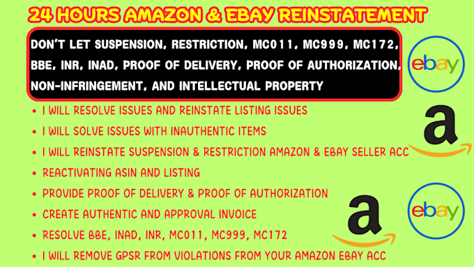 Bestseller - amazon ebay reinstatement ebay suspension mc011 mc999 mc172 ip address bbe