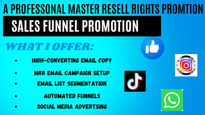 Gig Preview - Boost master resell rights with email marketing strategy