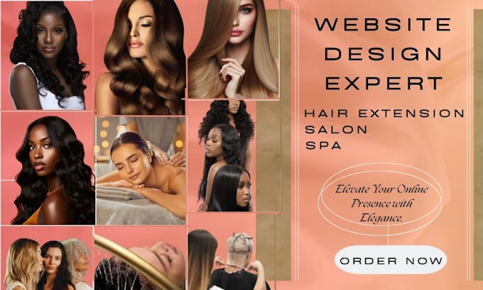 Gig Preview - Design shopify squarespace hair extension salon spa website