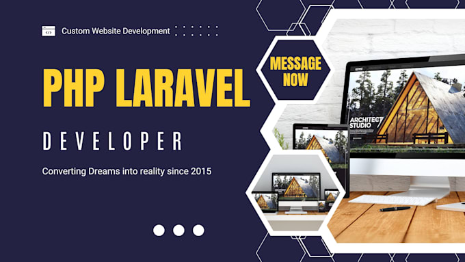 Gig Preview - Be your PHP laravel developer for custom web apps