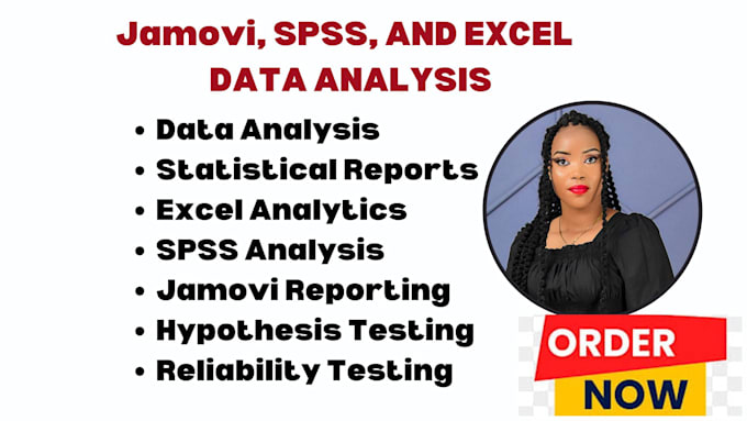 Gig Preview - Perform data analysis and reporting with spss, excel, jamovi