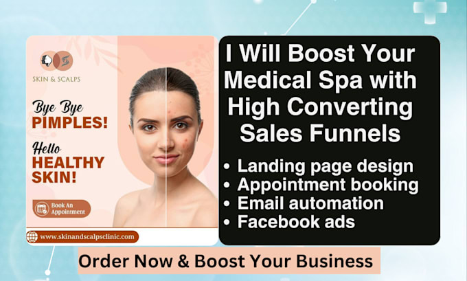 Gig Preview - Generate medical spa leads, aesthetic leads sales funnels