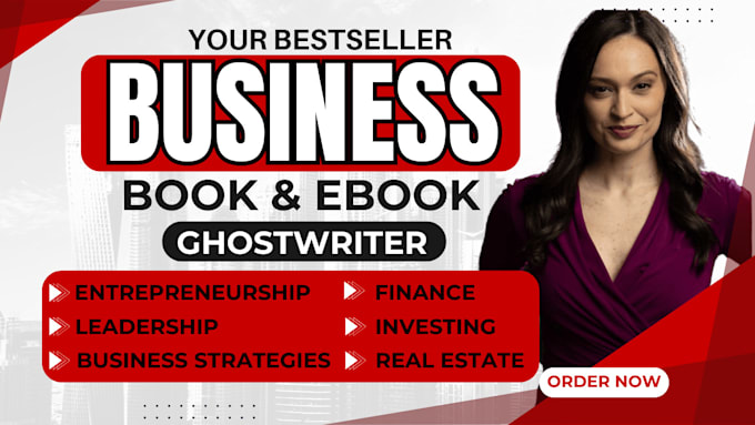 Gig Preview - Be your business ghostwriter, finance book writer, non fiction ghostwriter ebook