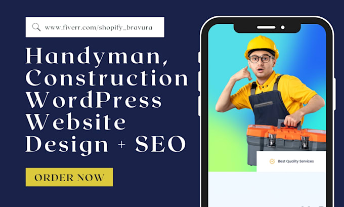 Gig Preview - Design construction website plumbing website construction roofing website