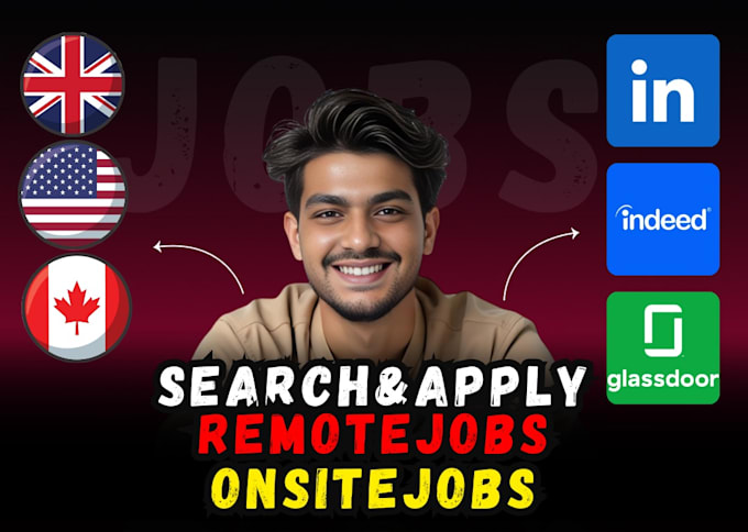 Gig Preview - Search and apply for remote jobs, online jobs, and onsite jobs on your behalf