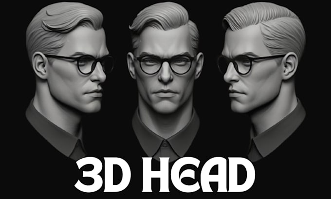 Gig Preview - 3d head model 3d face 3d model 3d head bust 3d character for 3d  printing