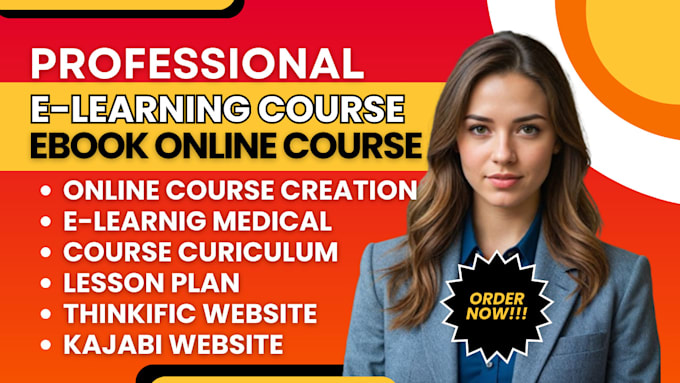 Gig Preview - Do ebook online course content creation, lesson plan, course curriculum creator