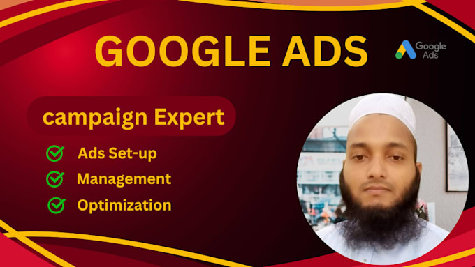 Gig Preview - Setup and manage your google ads adwords PPC campaign