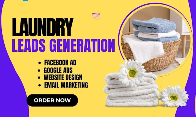 Gig Preview - Generate exclusive laundry lead facebook ads house cleaning lead laundry website