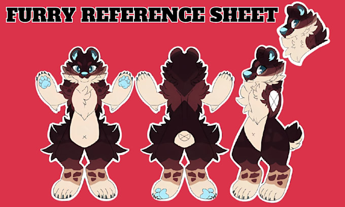 Gig Preview - Do nsfw furry ref sheet, fursona, ref sheet, furry oc, nsfw furry, furry art