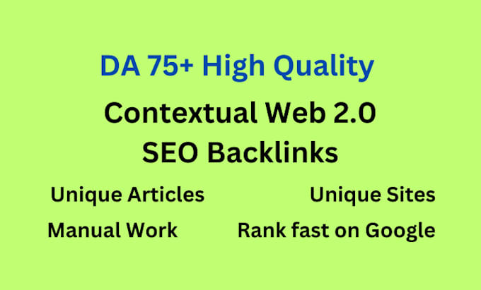 Gig Preview - Do web 2 0 seo backlinks