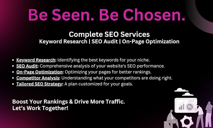 Gig Preview - Boost your online presence with professional SEO services