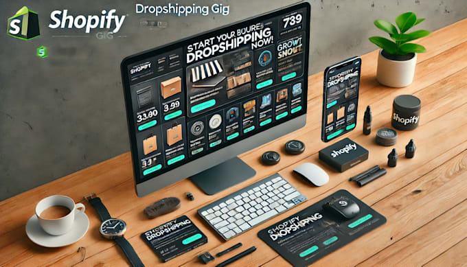 Gig Preview - Build a high converting shopify dropshipping store from scratch