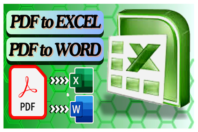 Gig Preview - Convert PDF to excel, PDF to word and data cleaning