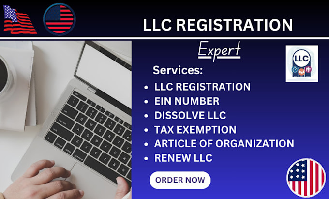 Gig Preview - Do US llc registration, desolve llc, ein, boi report, renew llc, CPA consultancy