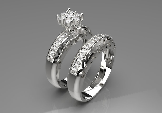 Bestseller - mold up creative and unique design for wedding bride sliver ring, 3d print model