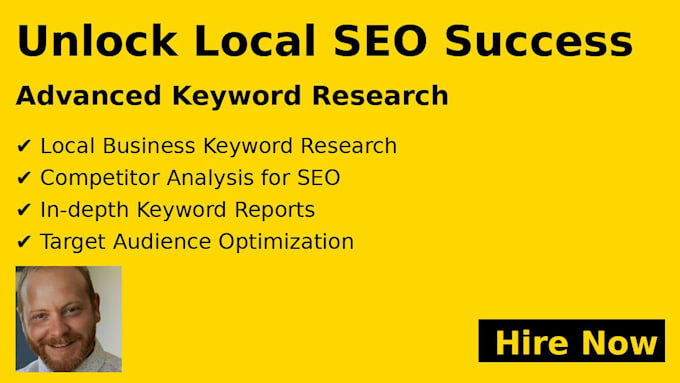 Gig Preview - Unlock local SEO success with advanced keyword research