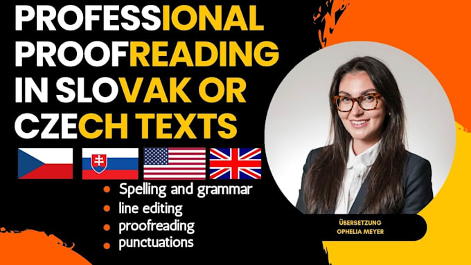 Gig Preview - Professionally proofread and edit your documents in slovak, english, czech