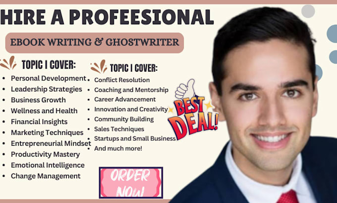 Bestseller - ghostwrite your non fiction book or ebook, book writer ghost book writer