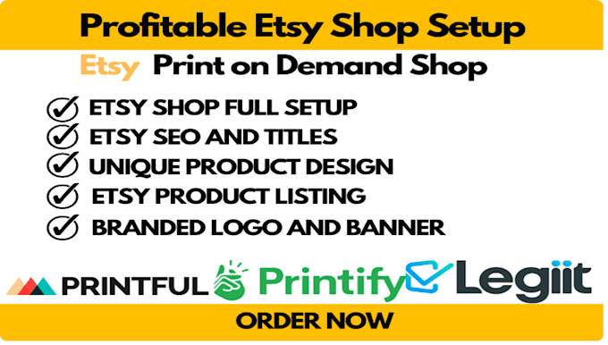 Bestseller - setup etsy print on demand print on demand etsy shop with printify for t shirts