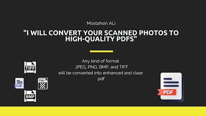 Gig Preview - Convert your scanned photos to high quality pdfs