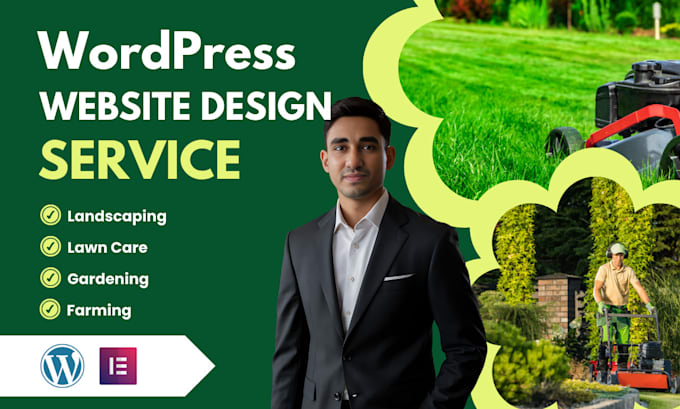 Gig Preview - Design farming website, landscaping website or lawn care wordpress website