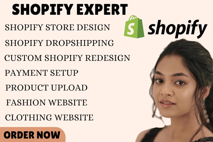 Gig Preview - Redesign shopify store, shopify store redesign or design shopify store design