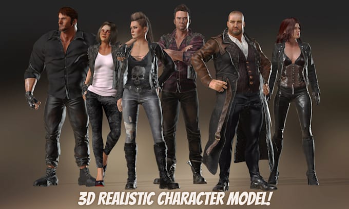 Bestseller - design 3d character models for game and animation with blender, sculpt zbrush