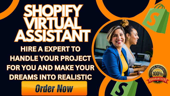 Gig Preview - Shopify virtual assistant, store manager for shopify sales marketing cro