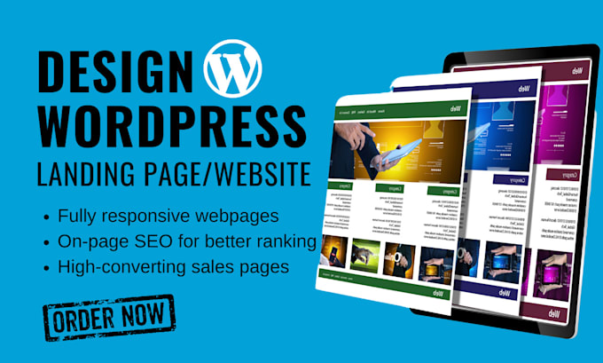 Bestseller - design wordpress landing page, webpage, sales page, webpage on wordpress website