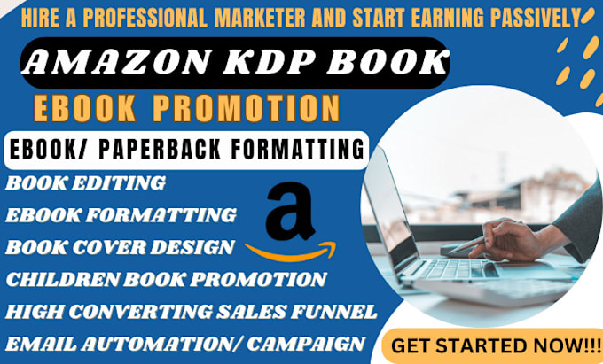 Gig Preview - Ebook marketing amazon kindle kdp children book paperback formatting promotion