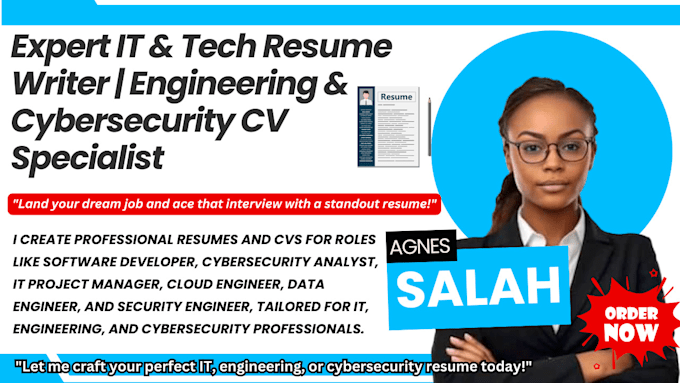 Bestseller - write IT tech resume software engineering cv cybersecurity  business analyst