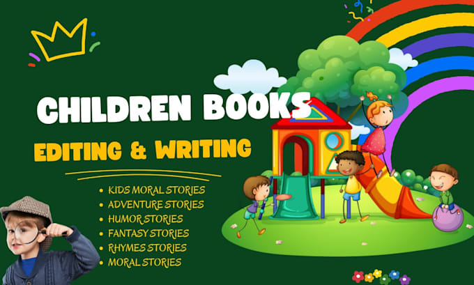 Gig Preview - Illustrate engaging children story book kid story ghostwrite with moral lessons