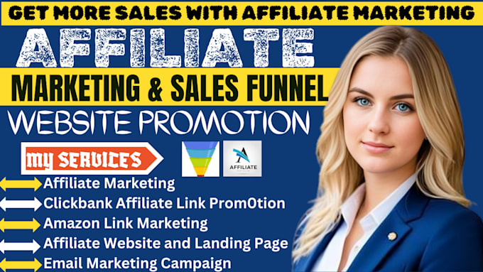 Gig Preview - Build affiliate marketing, link promotion sales funnel and landing page