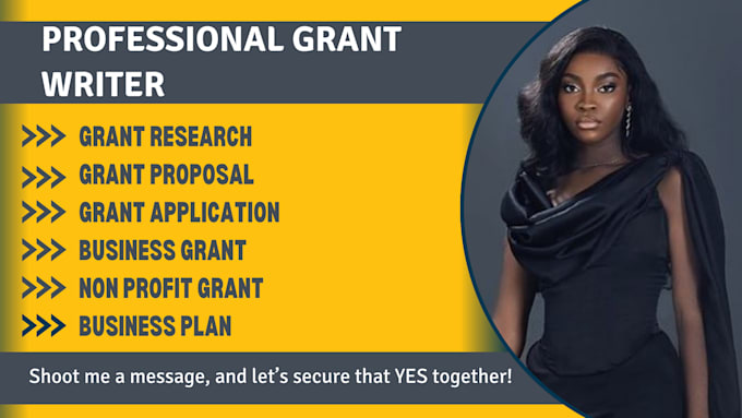 Gig Preview - Apply for grant business grant writing grant proposal writing  grant research