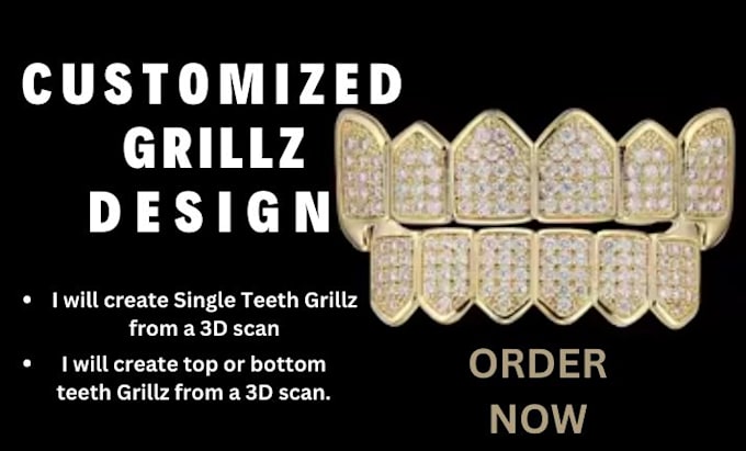 Bestseller - do custom 3d grillz design for unique, jaw dropping looks