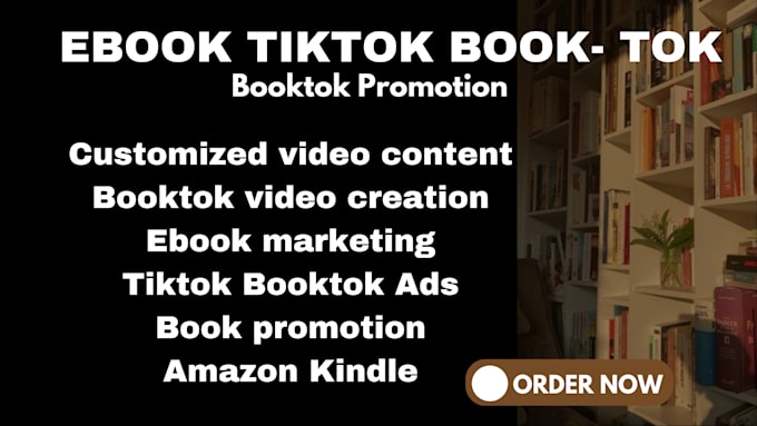 Gig Preview - Do amazon kindle tiktok ads, booktok video promotion of your book to 10m readers