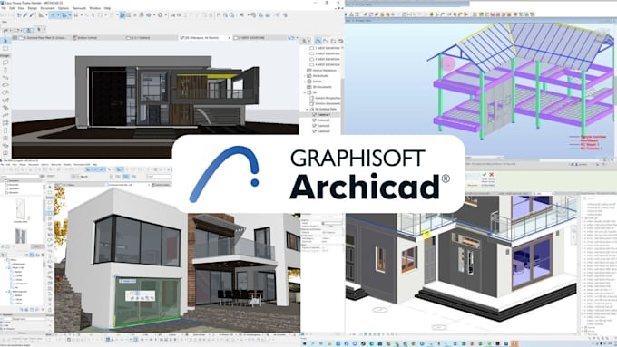 Gig Preview - Create 3d models and architectural designs in archicad