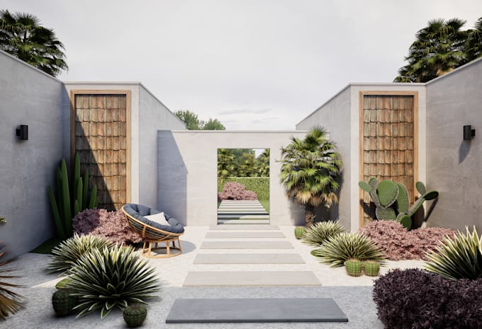 Gig Preview - Design and render your garden landscape