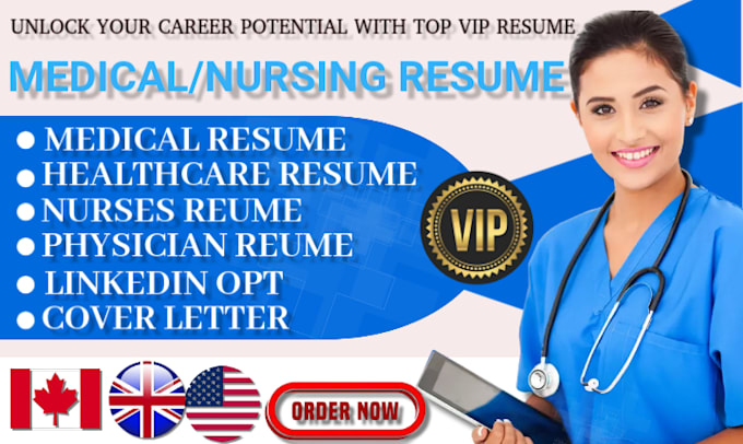 Gig Preview - Write healthcare resume, medical resume, CV writing UK, cover letter, cv maker